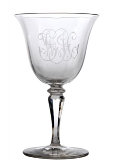 President Warren G. Harding Crystal Wine Glass